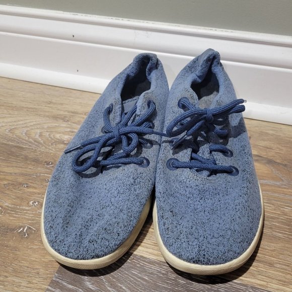 Allbirds WR Bright Blue Lace Up Sneakers Men's Size 10 - Picture 2 of 6